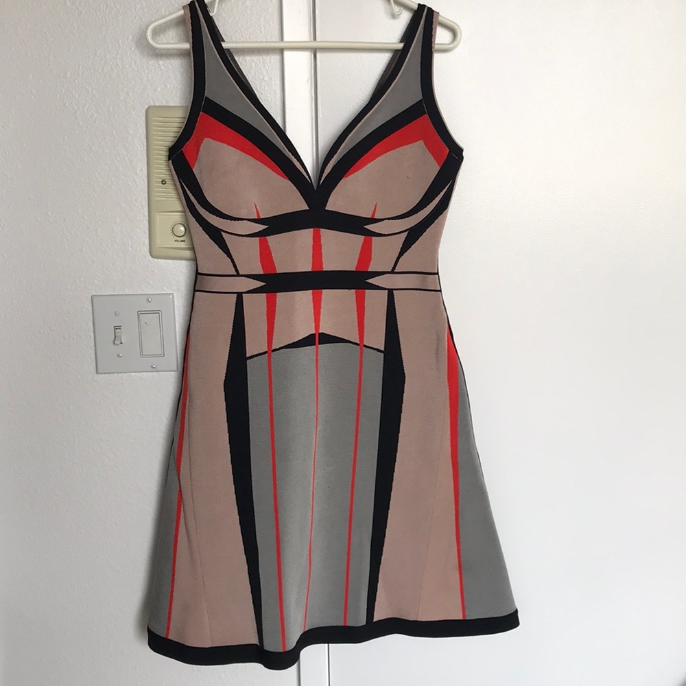 Herve Leger Retro Mini Dress Size Medium